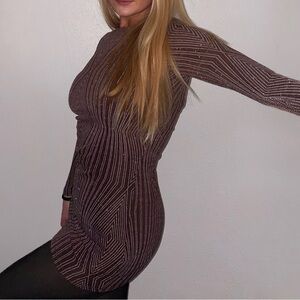 Striped Long Sleeve Dress